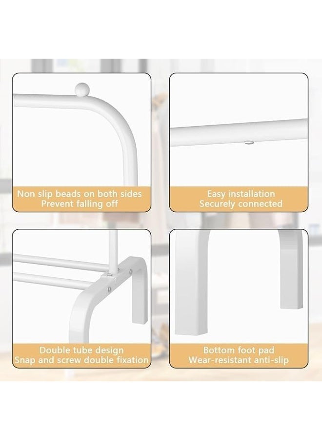 Portal French Style Single Clothes Stand – White Garment Rack Model S-241A – Space Saving Floor Hanger - Image 2